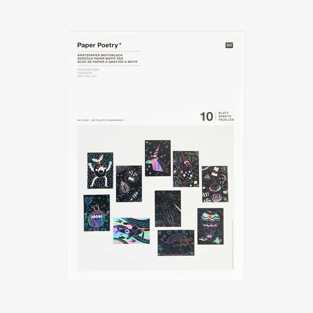 Clearance Rico Design 10 Sheets Of Patterned Scratch Paper