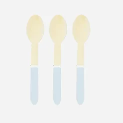 Store Party Pro 8 Small Light Blue Wooden Spoons