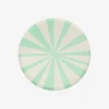 Hot Meri Meri 8 Small Plates With Aqua Stripes