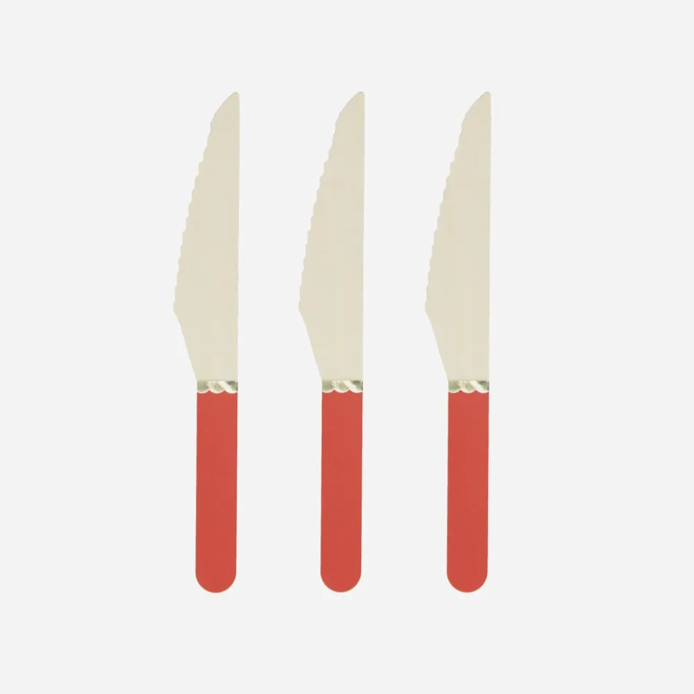 Shop Party Pro 8 Small Red Wooden Knives