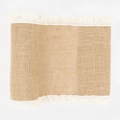 Best Sale Arty Fêtes Factory 1 Table Runner - Jute And Fringes