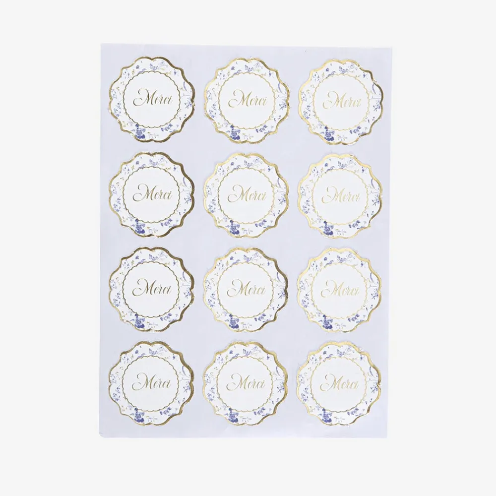 Hot Arty Fêtes Factory 24 Thank You Canvas De Jouy Stickers