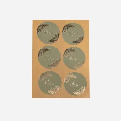 Clearance Arty Fêtes Factory 24 Thank You Pampa Khaki Stickers