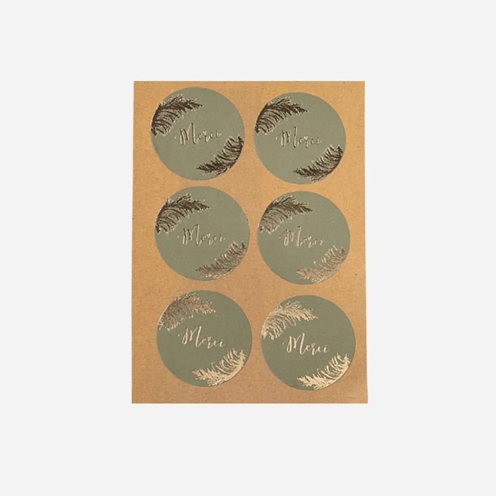 Cheap Arty Fêtes Factory 24 Thank You Pampa Khaki Stickers