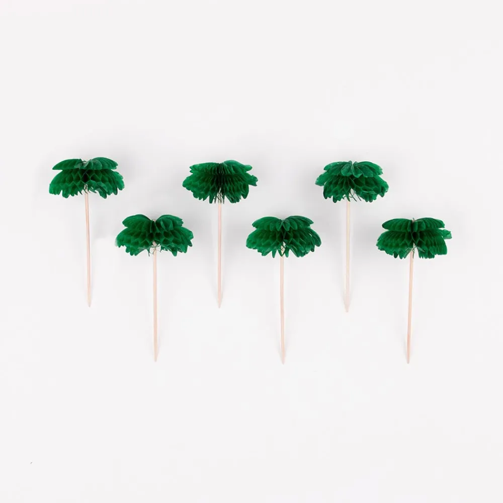 Cheap Amscan 12 Toppers - Palm Tree