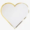 Online Arty Fêtes Factory 8 White And Gold Heart Placemats