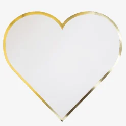 Online Arty Fêtes Factory 8 White And Gold Heart Placemats