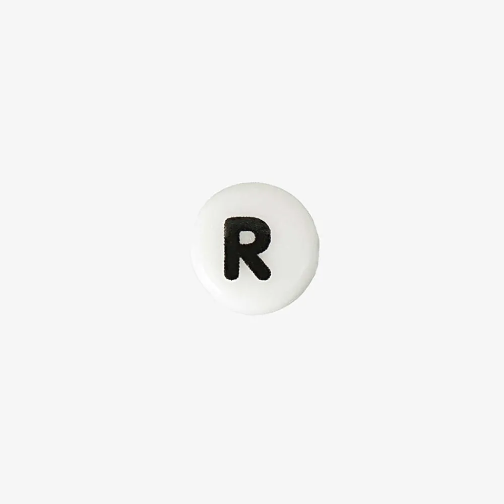 Sale Rico Design 1 White Ceramic Alphabet Bead