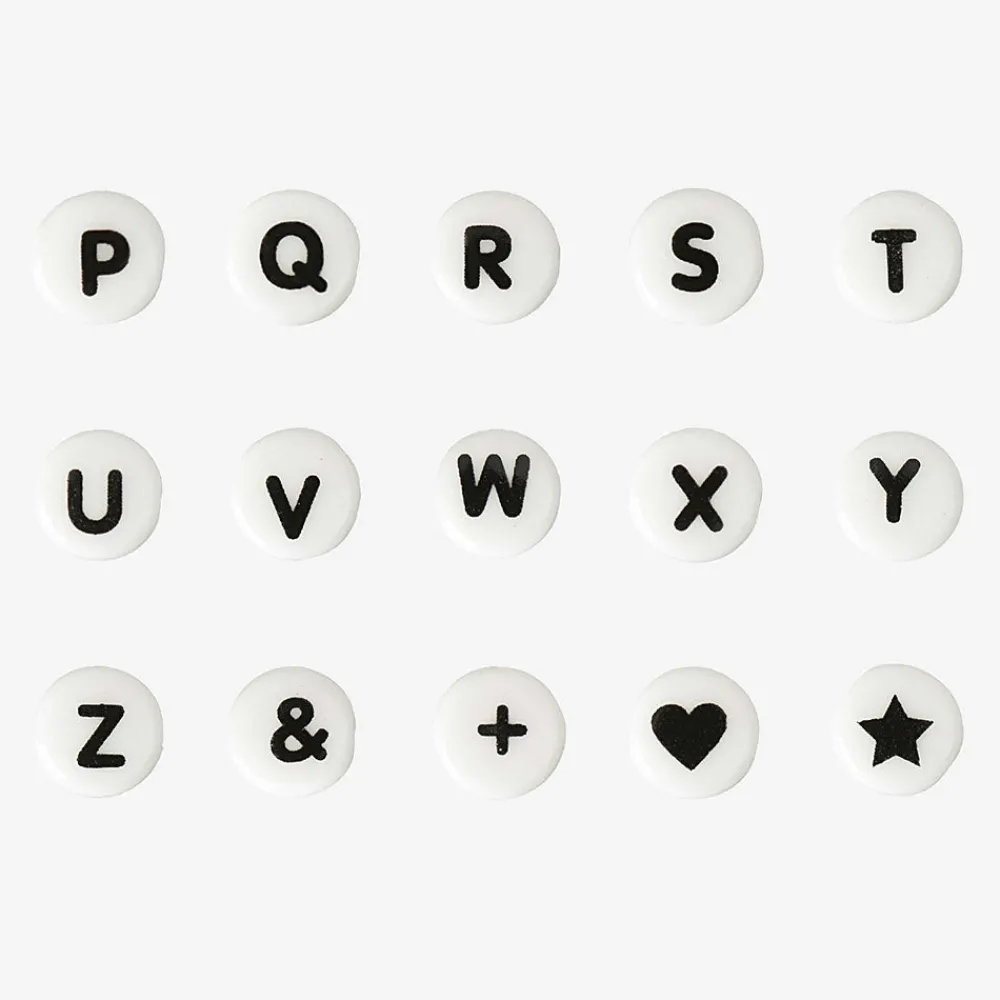 Sale Rico Design 1 White Ceramic Alphabet Bead