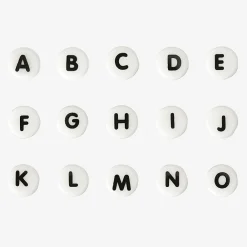Best Sale Rico Design 1 White Ceramic Alphabet Bead