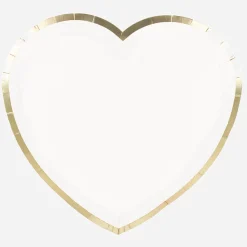 Flash Sale Party Pro 8 White Heart Plates