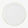 Hot Party Pro 8 White Scalloped Plates
