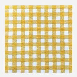 Store Françoise Paviot 20 Yellow Gingham Napkins