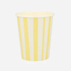 Flash Sale Meri Meri 8 Yellow Striped Cups