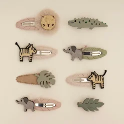 New Mimi & Lula 4 Zebra Hair Clips
