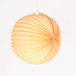 Fashion Party Pro Accordion Round Lantern - Cream