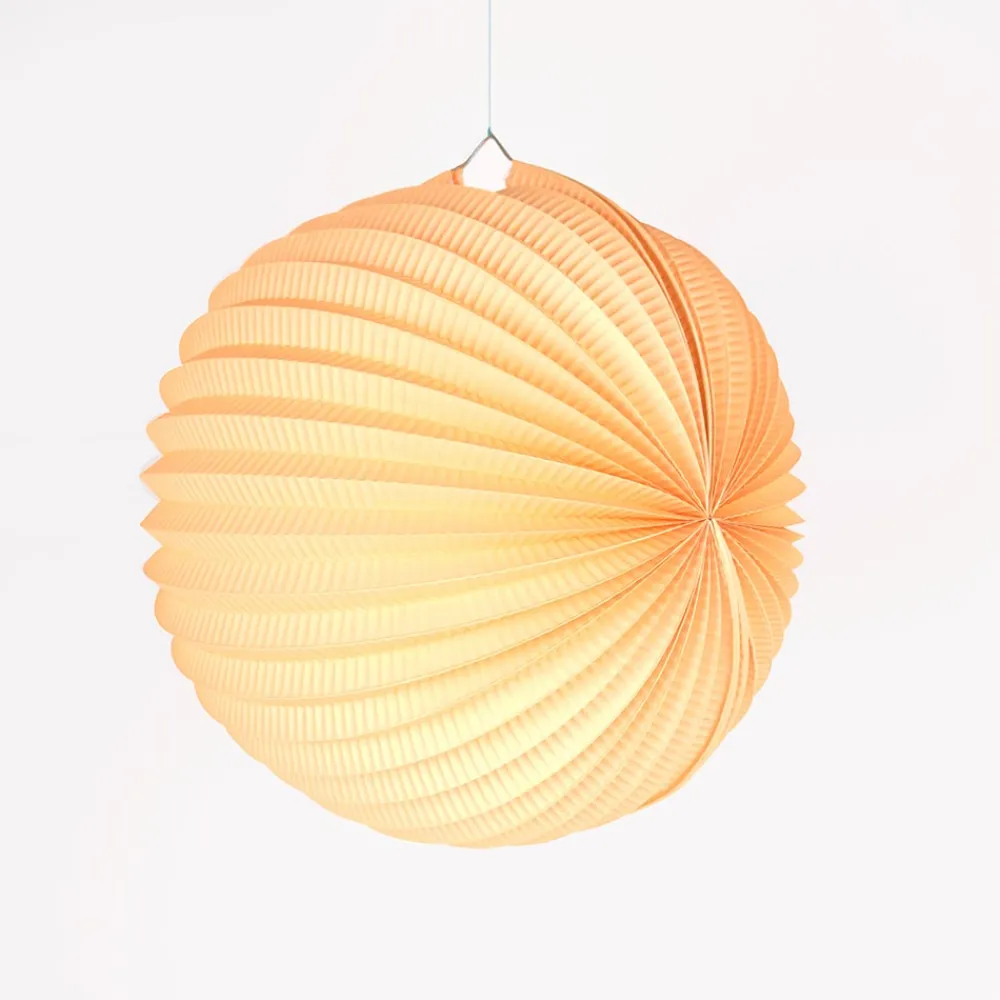 Fashion Party Pro Accordion Round Lantern - Cream