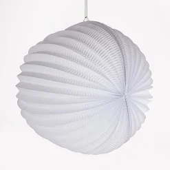 Discount Party Pro Accordion Round Paper Lantern - White