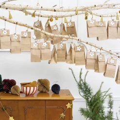 Hot Party Deco Advent - Advent Calendar Kraft Bags