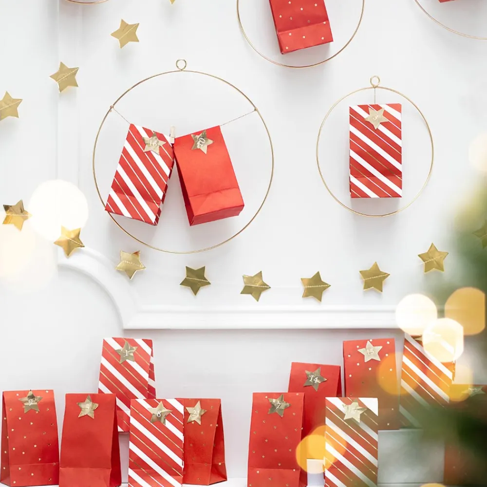 Fashion Party Deco Advent - Advent Calendar Red Bags