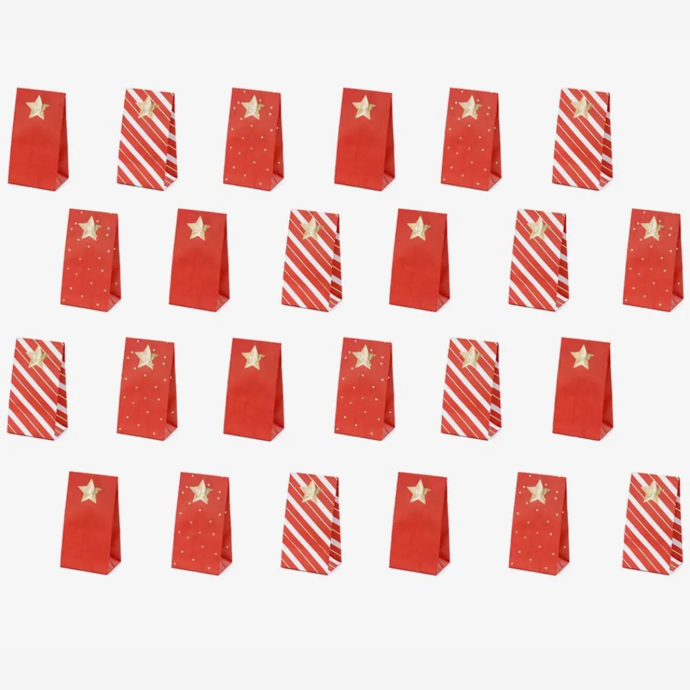 Fashion Party Deco Advent - Advent Calendar Red Bags
