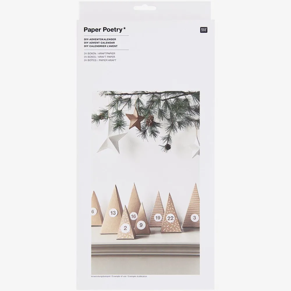 Discount Rico Design Advent Calendar - 24 Kraft Paper Trees