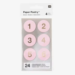 Flash Sale Rico Design Advent Calendar - 24 Pink And Gold Self-Adhesive Stickers