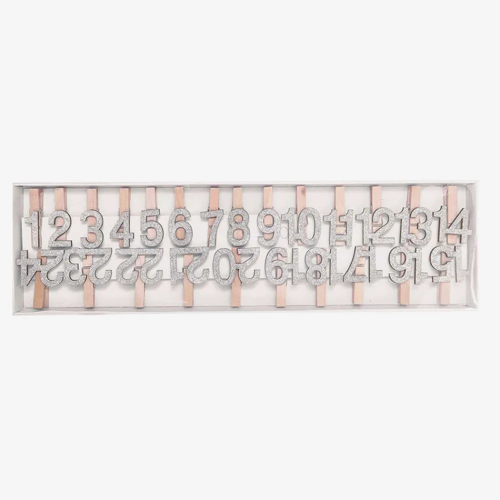 Flash Sale Rico Design Advent Calendar - 24 Silver Number Clips