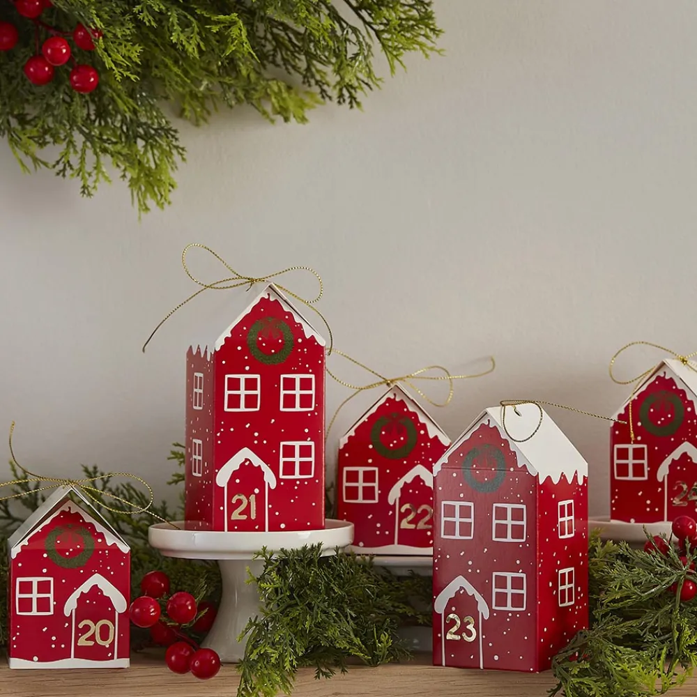 Cheap Ginger Ray Advent Calendar: 24 Red Houses