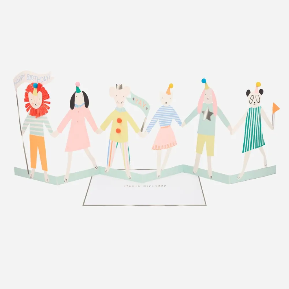 New Meri Meri Animal Accordion Card: Happy Birthday