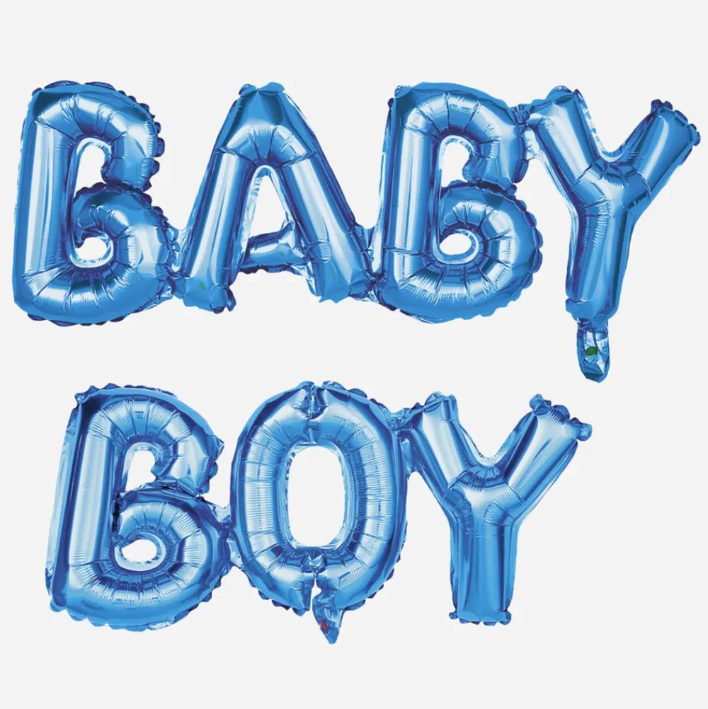 Store Party Pro Baby Shower - Letter Balloon - Blue Baby Boy