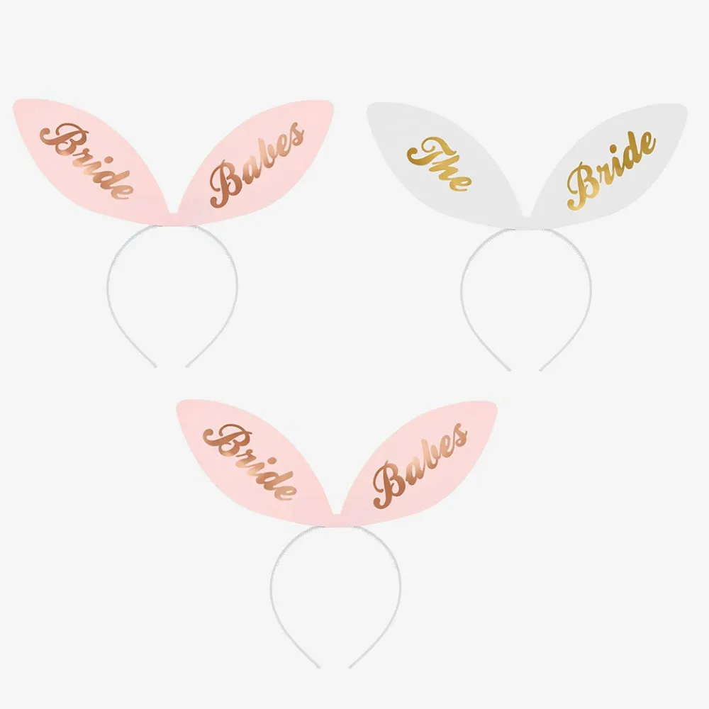 Outlet Party Deco Bachelorette Party - 6 Bride Squad Bunny Headbands