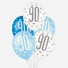 Cheap Unique Party Balloon: 6 Blue 90Th Anniversary Balloons