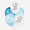Store Unique Party Balloon: 6 Blue 50Th Anniversary Balloons