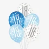 Discount Unique Party Balloon: 6 Blue 18Th Anniversary Balloons