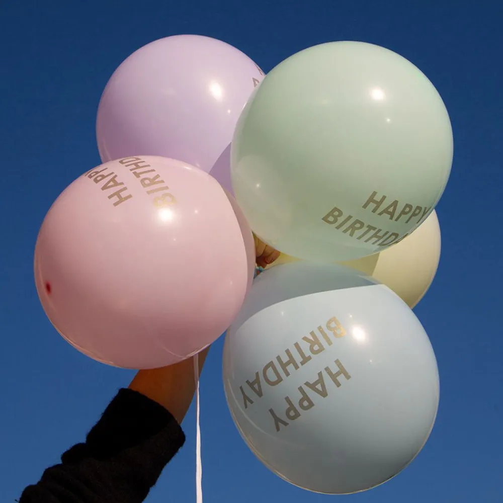 Best Sale TalkingTables Balloon: 5 Happy Birthday Pastel Balloons