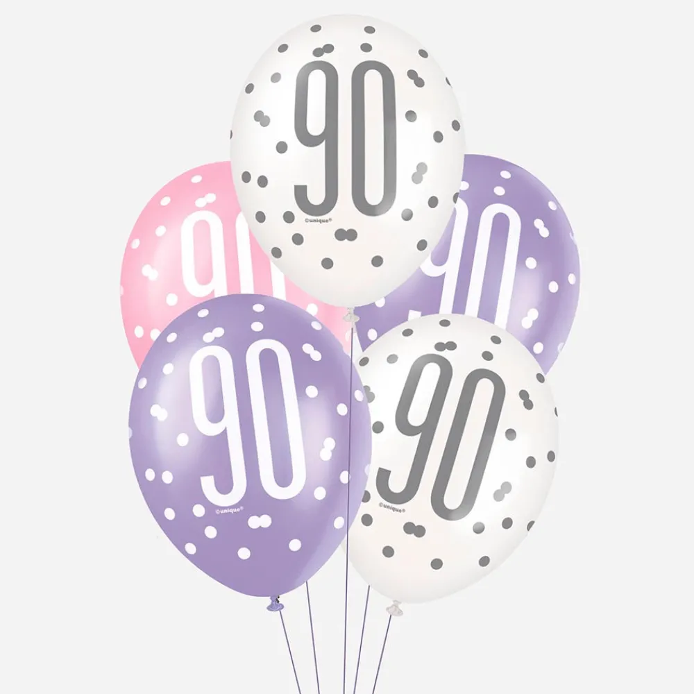 Best Sale Unique Party Balloon: 6 Pink 90Th Birthday Balloons