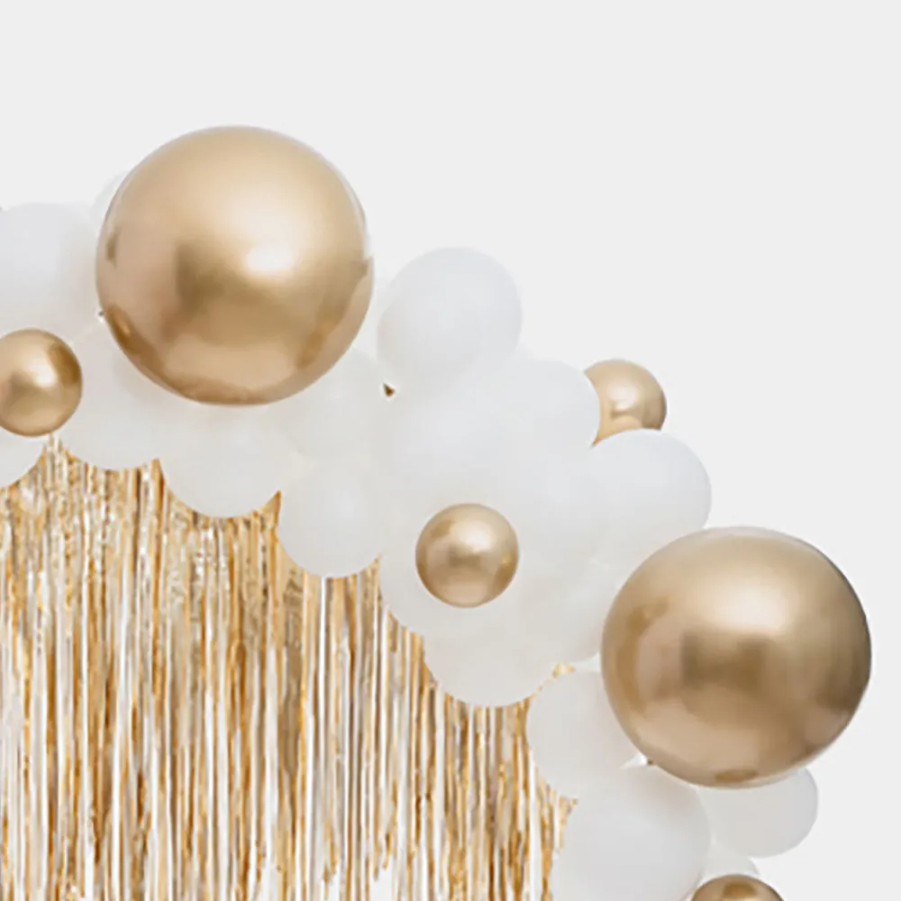 Online Party Deco Balloon: 1 Round Golden Chrome Balloon (60Cm)