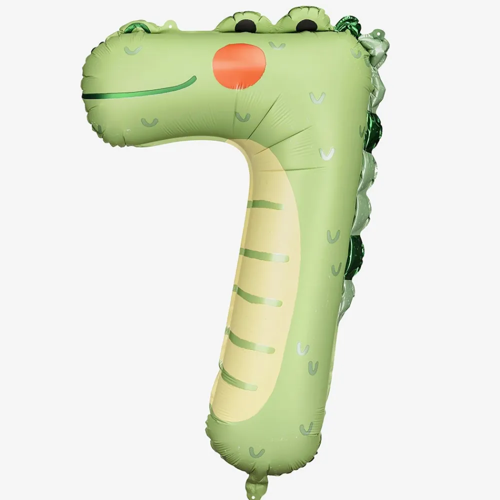 Shop Party Deco Balloon Number 7 Crocodile