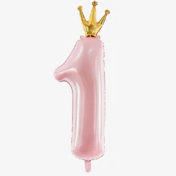 Hot Party Deco Balloon Number 1 Pink