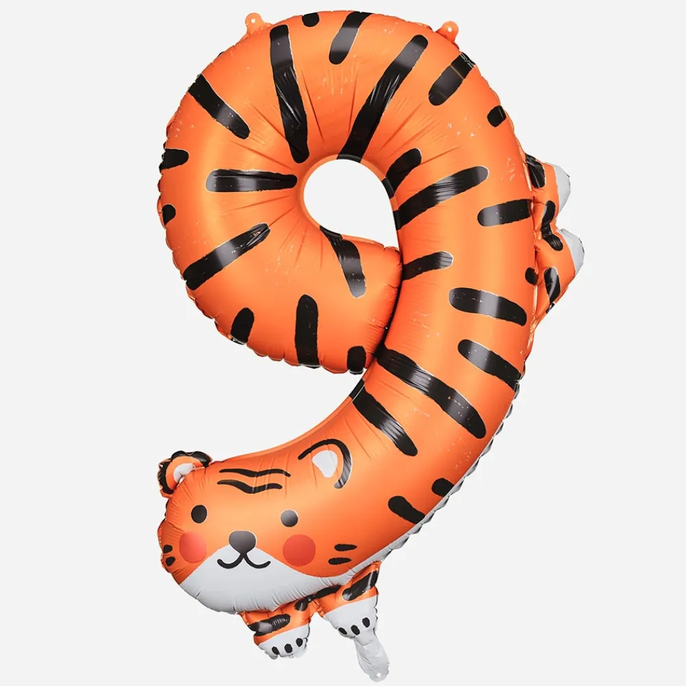 Flash Sale Party Deco Balloon Number 9 Tiger