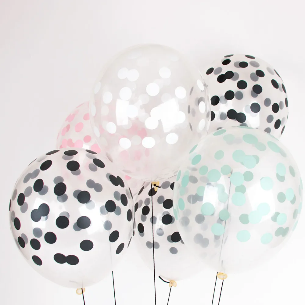 Outlet My Little Day Balloons: 5 Aqua Confetti Printed Balloons
