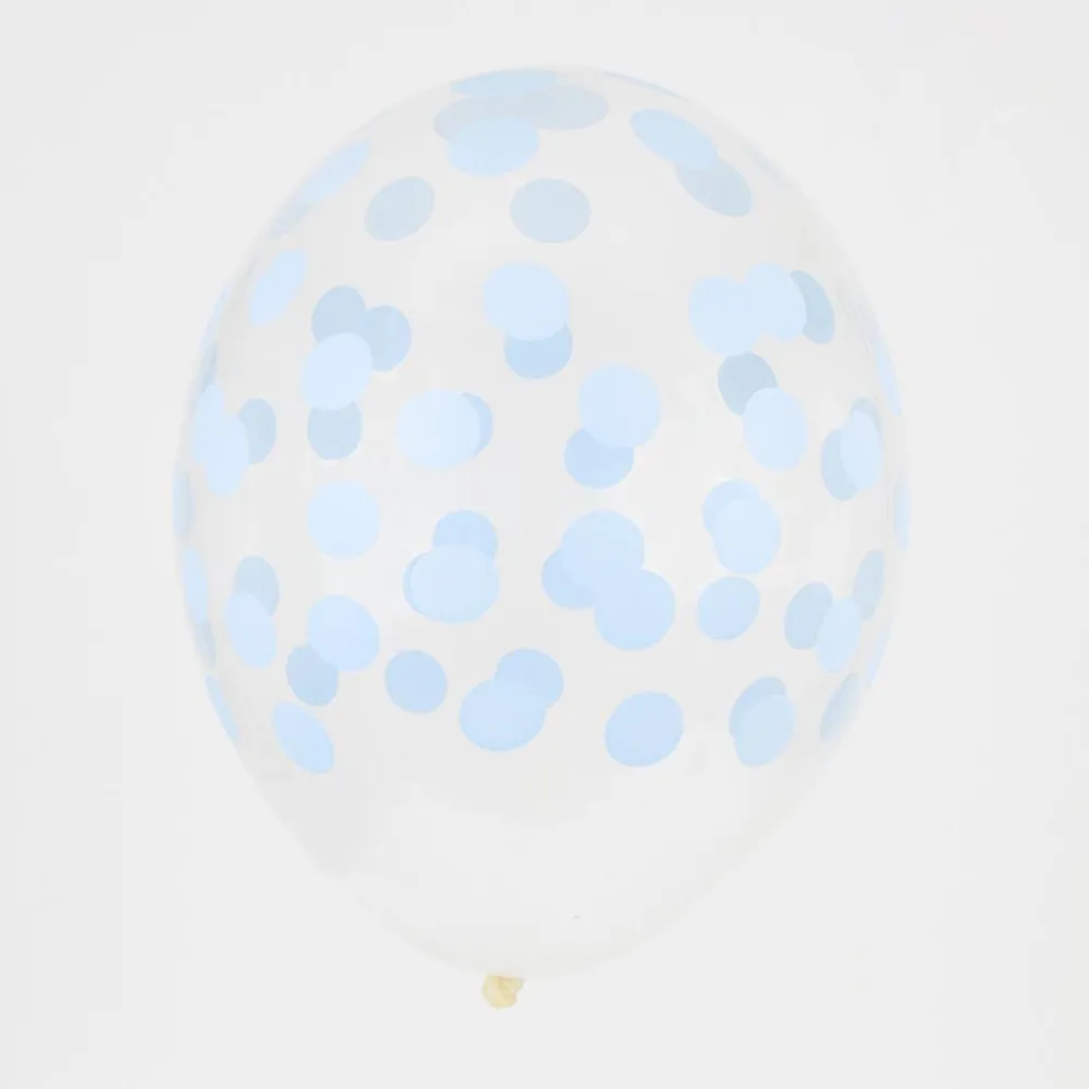 Flash Sale My Little Day Balloons: 5 Balloons Printed With Light Blue Confetti