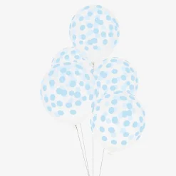 Flash Sale My Little Day Balloons: 5 Balloons Printed With Light Blue Confetti
