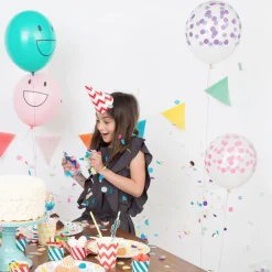 Hot My Little Day Balloons: 5 Balloons Printed With Multicolored Confetti