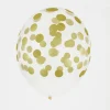 Clearance My Little Day Balloons: 5 Balloons Printed With Golden Confetti