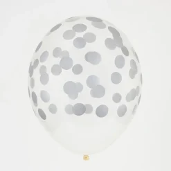 Fashion My Little Day Balloons: 5 Balloons Printed With Silver Confetti