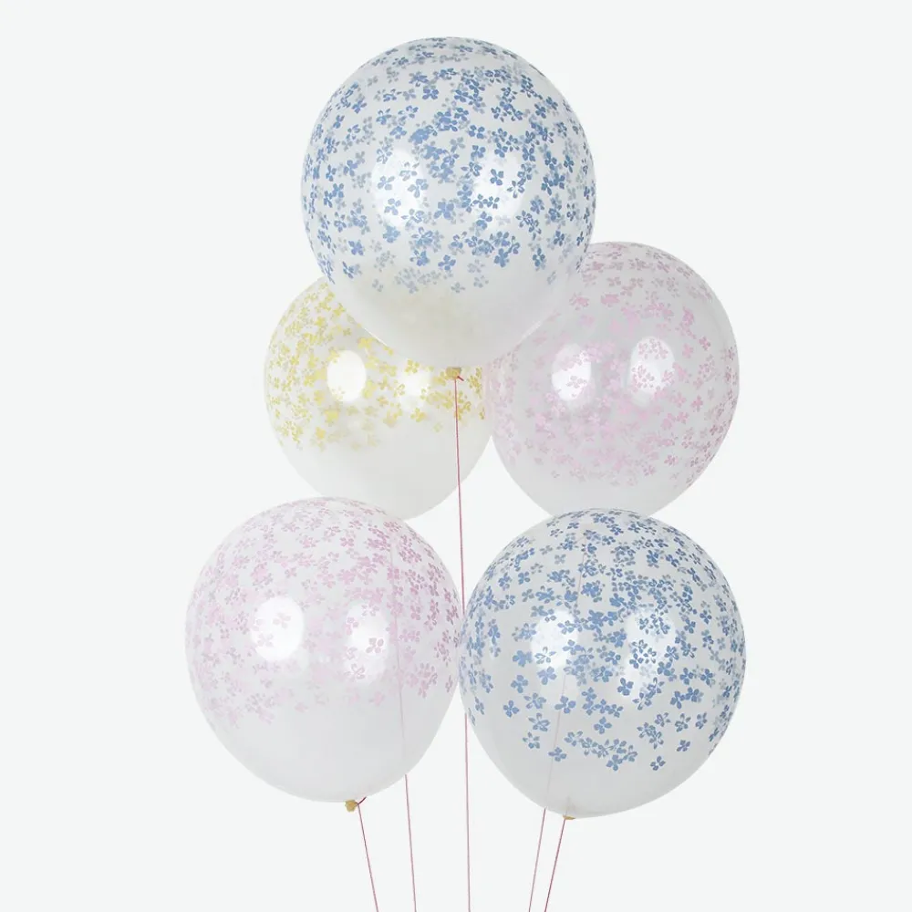 Discount Ginger Ray Balloons: 5 Balloons Tattooed Pastel Flowers