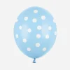 Outlet Party Deco Balloons: 6 Blue Balloons With White Dots