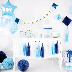 Outlet Party Deco Balloons: 6 Blue Balloons With White Dots